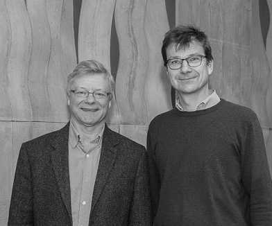 Ed Hinds with Klaus Kirch on the Zurich Physics Colloquium